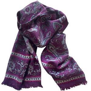 Vintage 100% Silk Romano Scarf